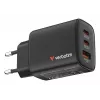 Verbatim Essentials GaN Ladegerät 65W EU-Stecker Schwarz, Innenbereich, AC, 20 V, Schwarz
