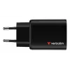 Verbatim Essentials GaN Ladegerät 65W EU-Stecker Schwarz, Innenbereich, AC, 20 V, Schwarz
