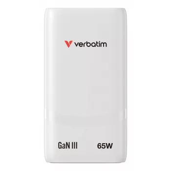 Verbatim Fold 'n' Go GaN-Ladegerät 65W EU-Stecker Weiß