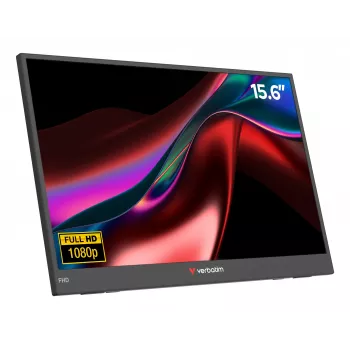 Verbatim Tragbarer 15,6-Zoll-FHD-Monitor LIGHT, 39,6 cm (15,6 Zoll), LCD, 1920 x 1080 Pixel, Full HD, 16:9, 10 ms