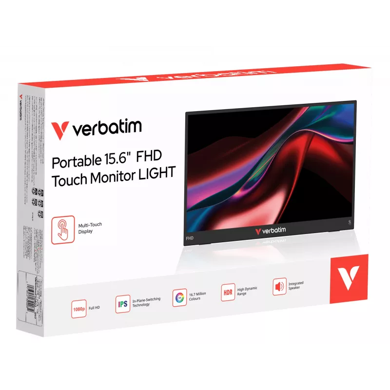 Tragbarer Monitor Verbatim 15,6 Zoll FHD Touch LCD 1920 x 1080