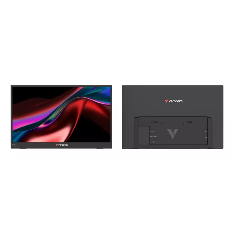 Verbatim Portable 15.6 Zoll FHD Dual Monitor Essentials, 39,6 cm (15,6 Zoll), LCD, 1920 x 1080 Pixel, Full HD, 16:9, 10 ms