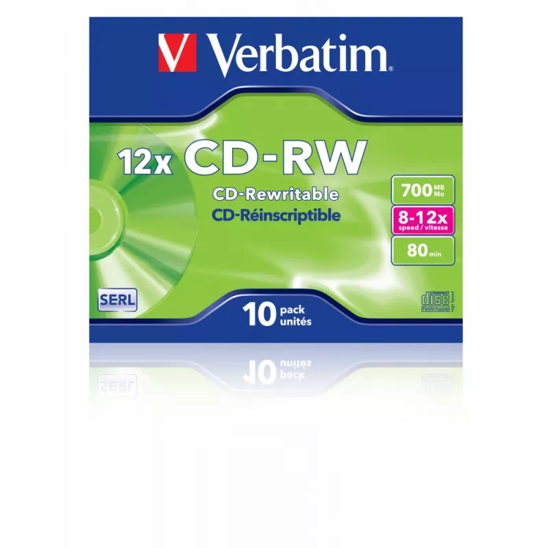 Verbatim CD-RW 12x 700 MB 10 Stk.