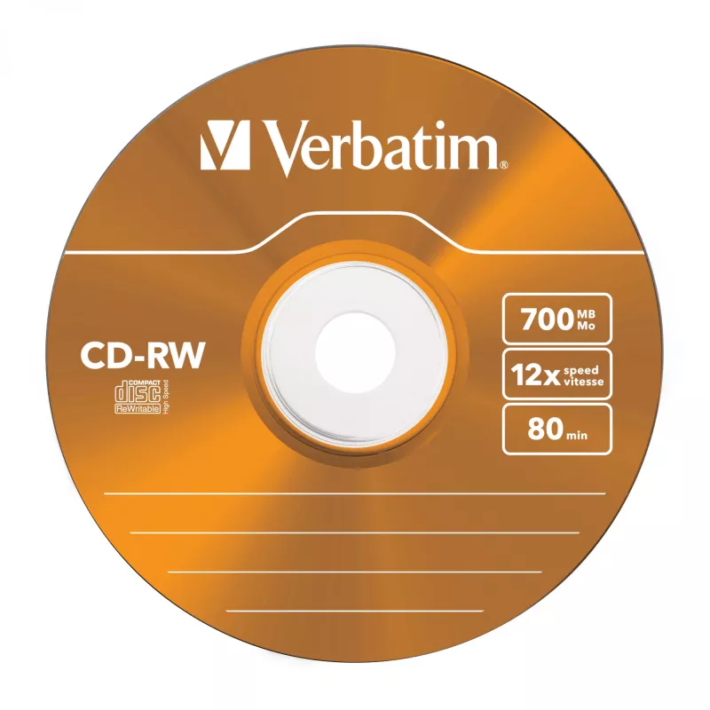 Verbatim CD-RW Colour 12x 700 MB 5 Stück