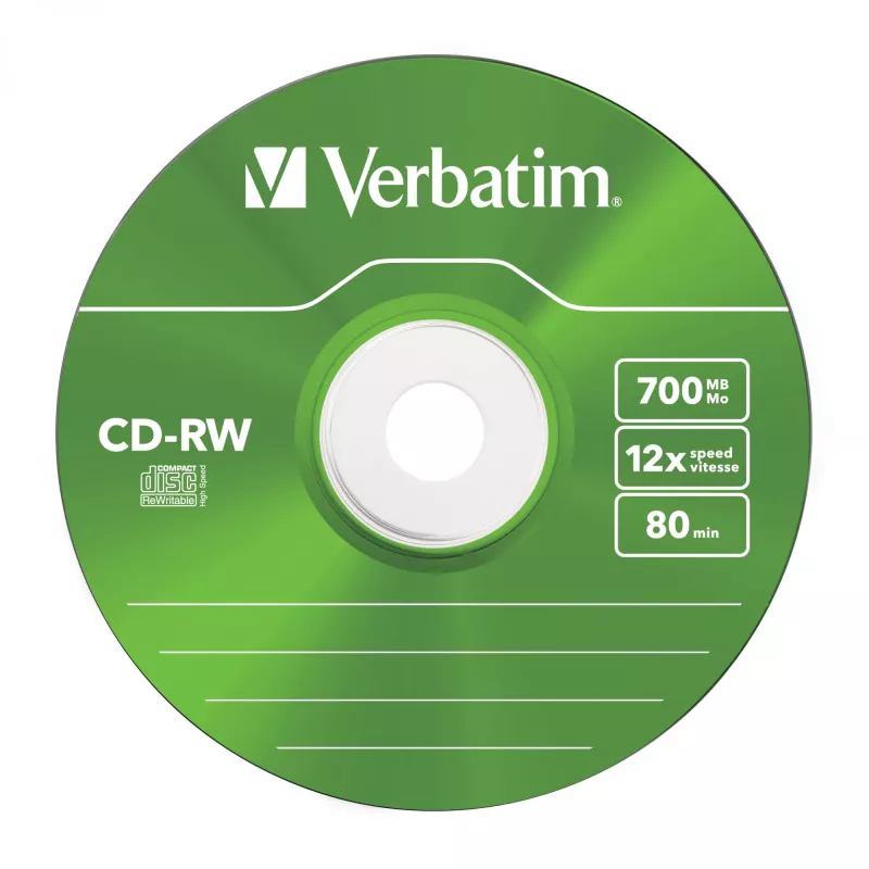 Verbatim CD-RW Colour 12x 700 MB 5 Stück