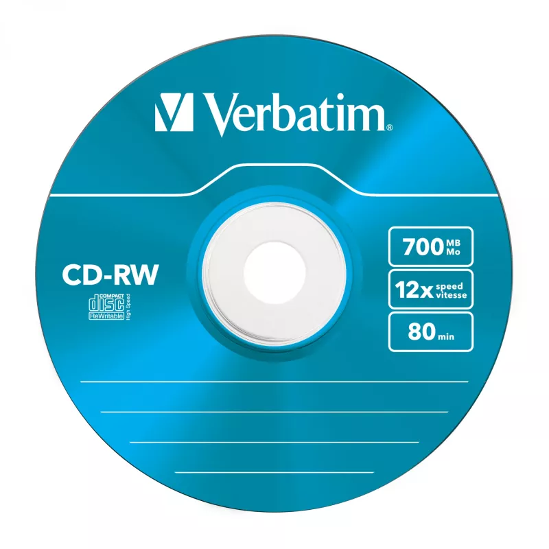 Verbatim CD-RW Colour 12x 700 MB 5 Stück