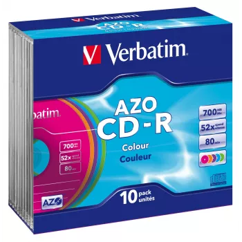 Verbatim CD-R AZO Colours 700 MB 48x 10 St.