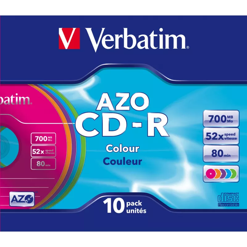 Verbatim CD-R AZO Colours 700 MB 48x 10 St.