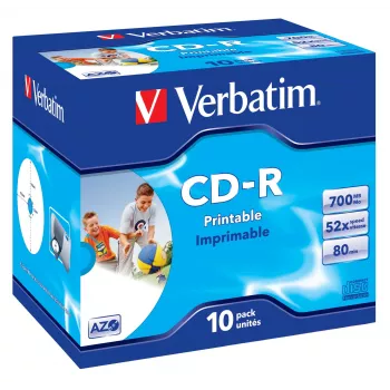 Verbatim CD-R AZO Wide Inkjet Printable 700 MB 52x 10 Stück