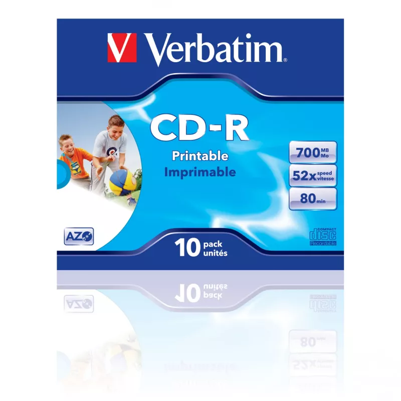 Verbatim CD-R AZO Wide Inkjet Printable 700 MB 52x 10 Stück