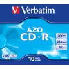 Verbatim CD-R AZO Crystal 700 MB 52x 10 Stück