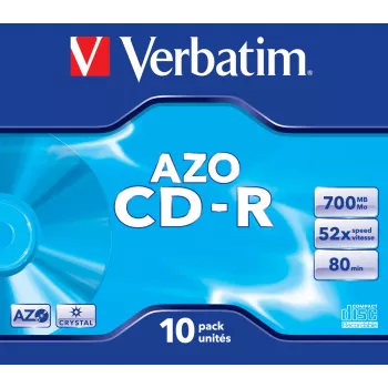 Verbatim CD-R AZO Crystal 700 MB 52x 10 Stück