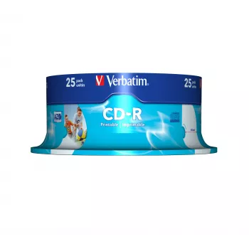 Verbatim CD-R AZO Wide Inkjet Printable 700 MB 52x 25 Stk.