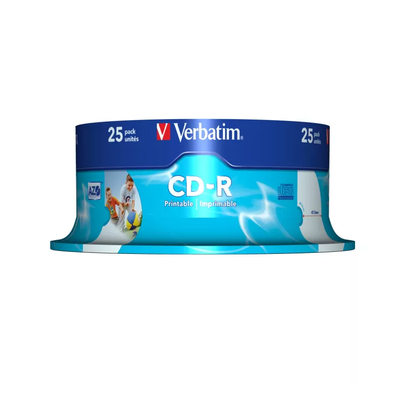 Verbatim CD-R AZO Wide Inkjet Printable 700 MB 52x 25 Stk.