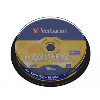 Verbatim DVD+RW Matt Silver 4,7 GB 10 Stück
