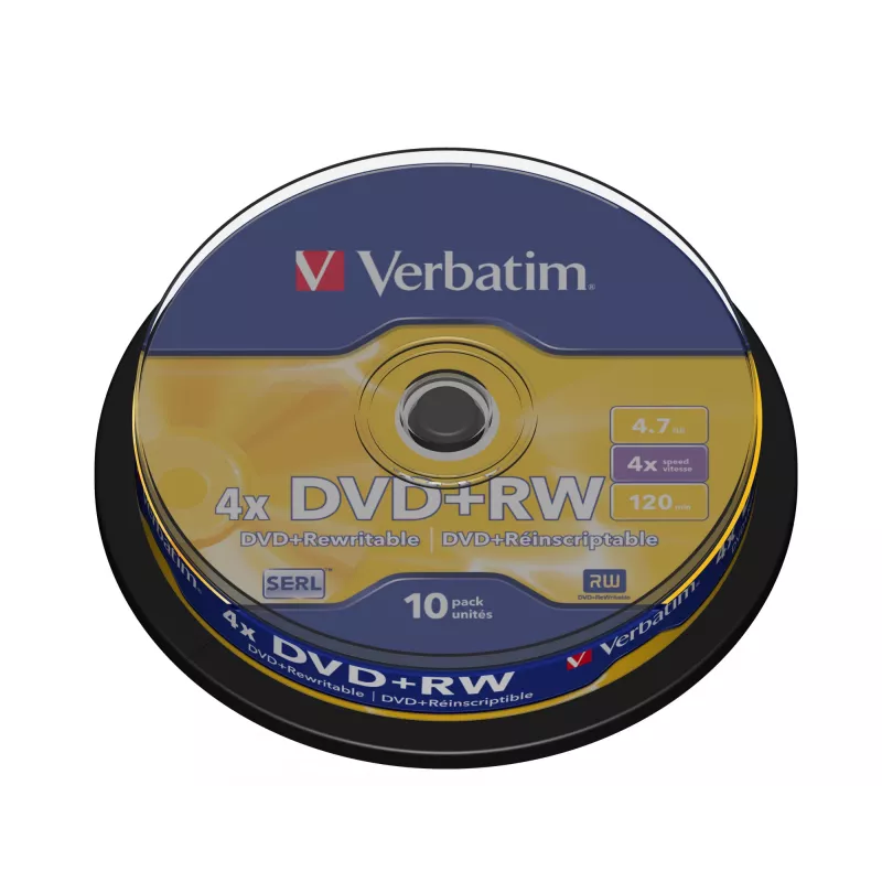 Verbatim DVD+RW Matt Silver 4,7 GB 10 Stück