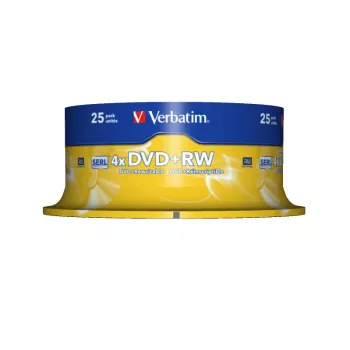 Verbatim DVD+RW Matt Silver 4,7 GB 25 Stk.