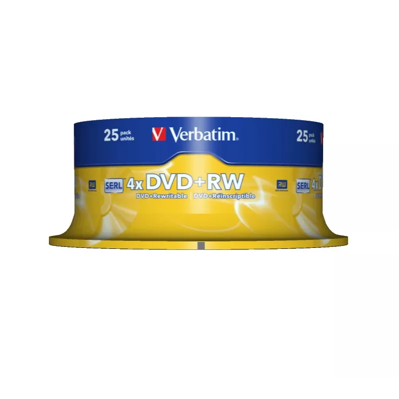 Verbatim DVD+RW Matt Silver 4,7 GB 25 Stk.