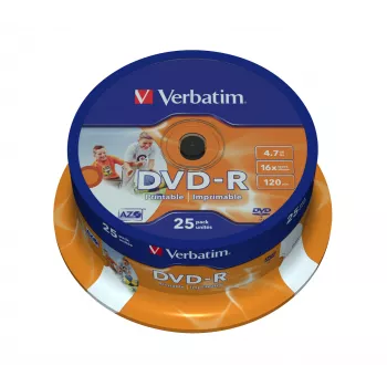 Verbatim 43538 DVD-Rohling 4,7 GB DVD-R 25 Stück