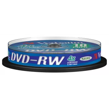 Verbatim DVDVER00072B, DVD-RW, Spindel, 10 Stück, 4,7 GB