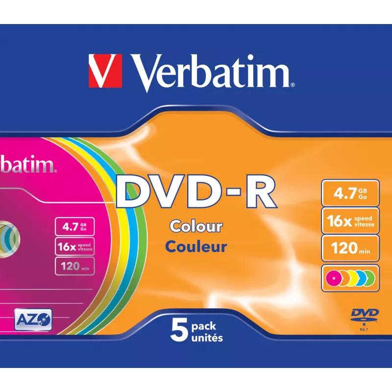 Verbatim DVD-R Colour 4,7 GB 5 Stück