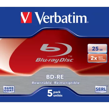 Verbatim 43615 Rohling Blu-Ray Disc BD-RE 25 GB 5 Stk.