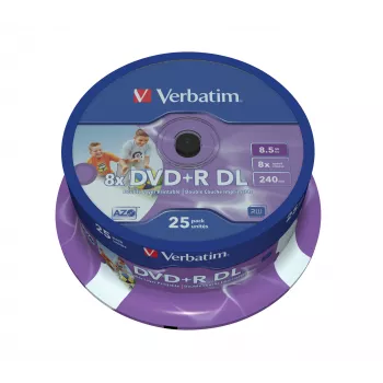 Verbatim 43667 Leer-DVD 8,5 GB DVD+R DL 25 Stk.