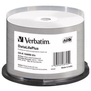 Verbatim CD-R 52x DataLifePlus 700 MB 50 Stück