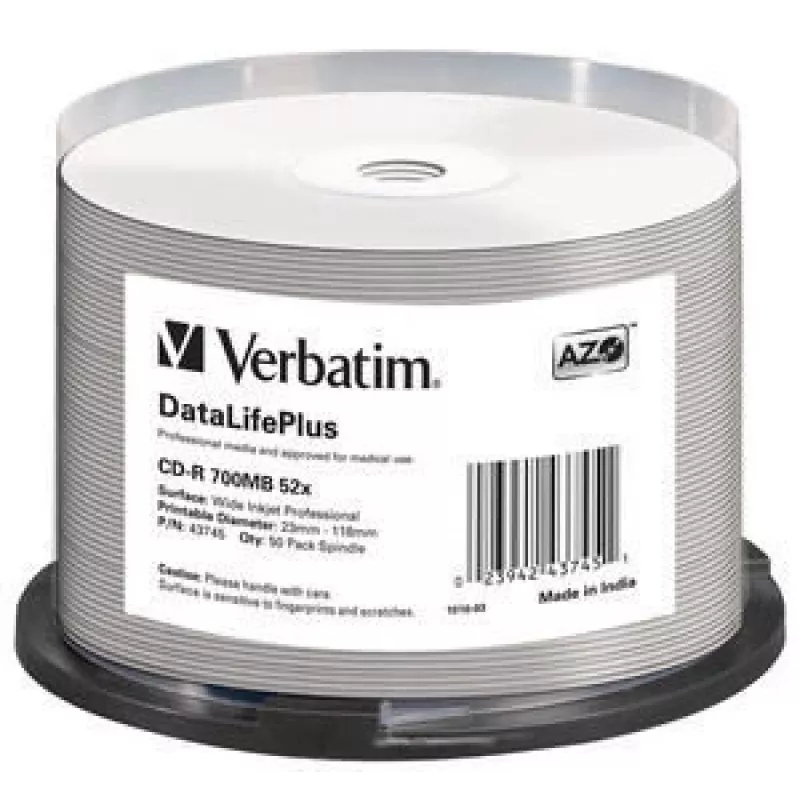 Verbatim CD-R 52x DataLifePlus 700 MB 50 Stück