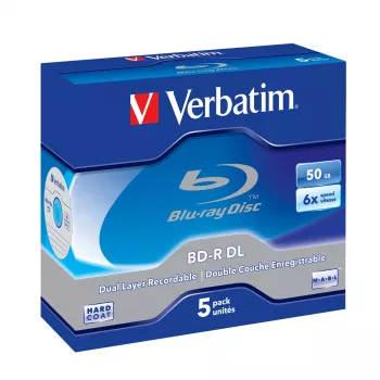 Verbatim 43748 unbespielter Blu-Ray-Rohling BD-R 50 GB 5 Stück