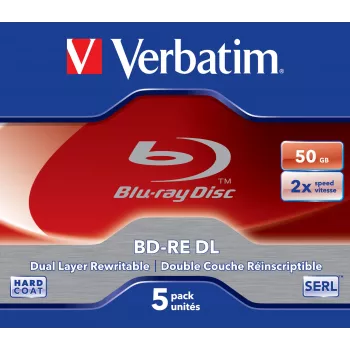 Verbatim BD-RE DL 50GB 2 x 5 Pack Jewel Case 5 Stück