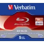 Verbatim BD-RE DL 50GB 2 x 5 Pack Jewel Case 5 Stück