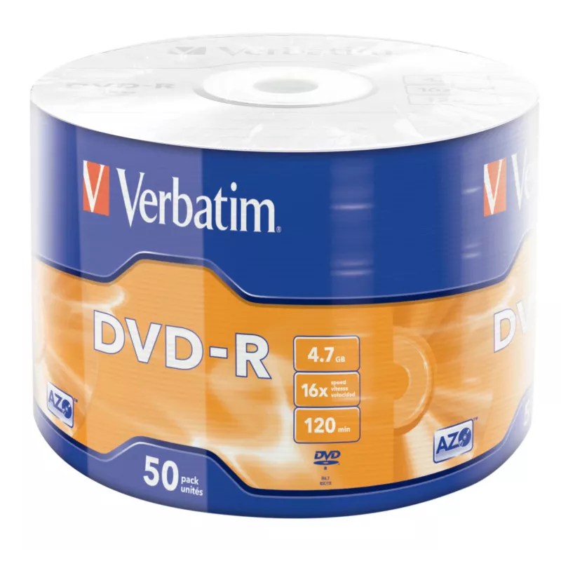 Verbatim DVD-R Matt Silver 50er-Pack Wrap Spindle