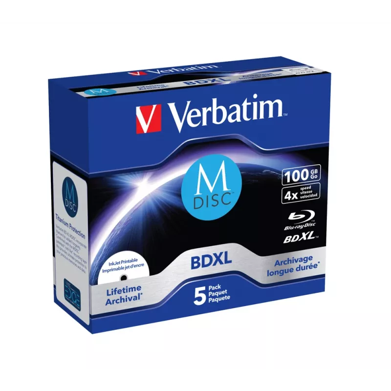 BDXL Verbatim MDISC Lifetime archival 100GB Single Disc