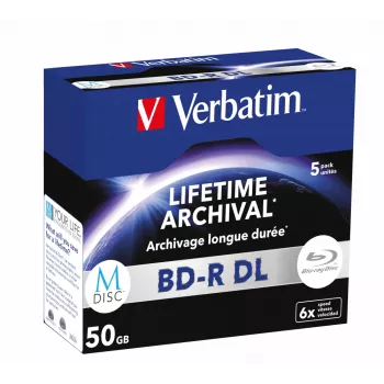 BD-R DL Verbatim MDISC 50 GB 5 Stück 6x Schreibgeschwindigkeit
