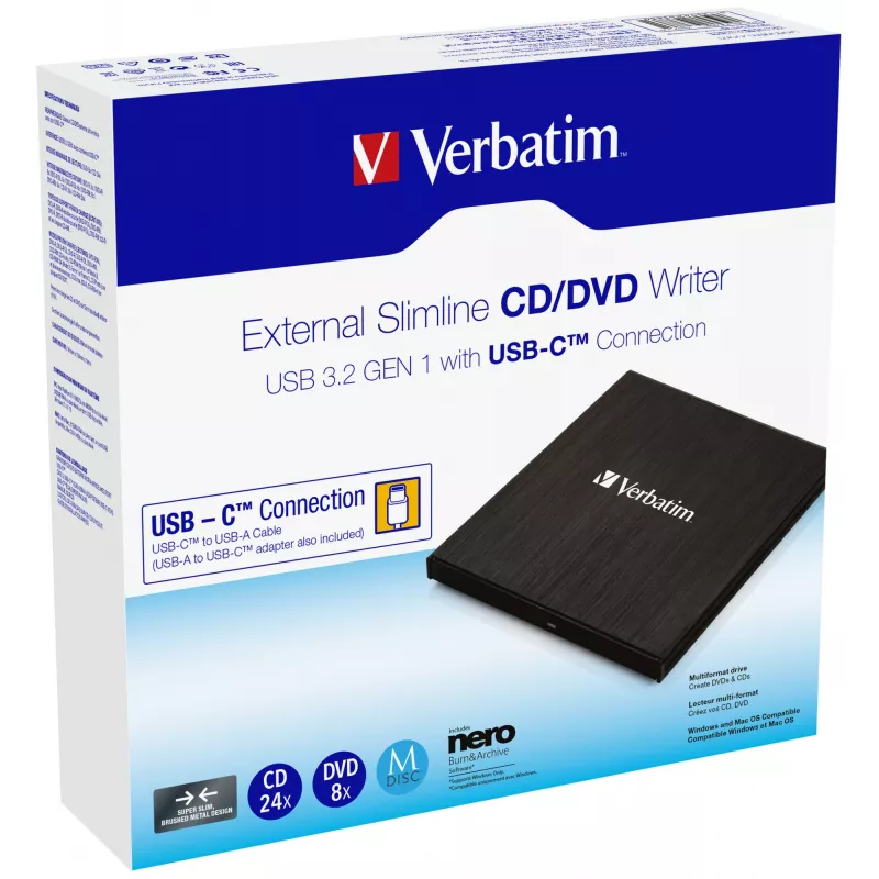 Verbatim 43886 optisches Laufwerk DVD±RW Schwarz