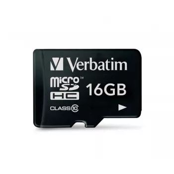 MicroSDHC Verbatim Premium 16 GB Klasse 10 Schwarz 44010