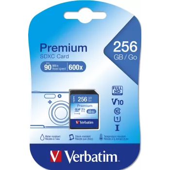 Flash-Speicher Verbatim Premium 256 GB SDXC UHS-I Class 10