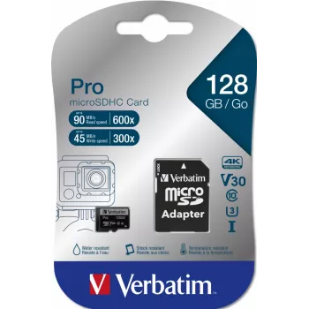 Verbatim Pro 128 GB MicroSDXC UHS-I Class 10