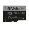 Verbatim Pro U3 512GB Micro SDXC Karte, 512 GB, MicroSDXC, Class 10, UHS-I, 100 MB/s, 90 MB/s