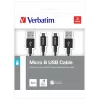 Verbatim 48874 USB-Kabel USB 3.2 Gen 1 (3.1 Gen 1) 1 m Micro-USB A auf USB A Schwarz