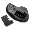 Verbatim 8-Button Wireless Blue LED Maus, Blue LED, RF Wireless, 1600 DPI, Schwarz, Grau