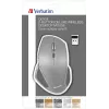 Verbatim 8-Button Wireless Blue LED Maus, Blue LED, RF Wireless, 1600 DPI, Schwarz, Grau