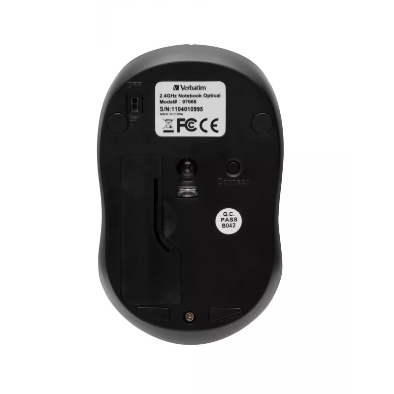 Verbatim Go Nano Maus Büro Beidhändig RF Wireless 1600 DPI