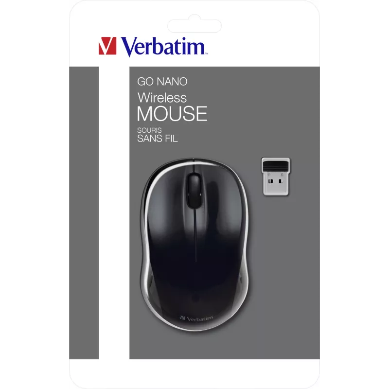 Verbatim Go Nano Maus Büro Beidhändig RF Wireless 1600 DPI