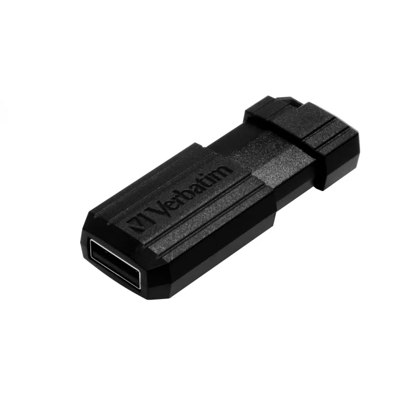 Verbatim PinStripe - USB-Laufwerk 64 GB - Schwarz, 64 GB, USB Typ-A, 2.0, 10 MB/s, Slide, Schwarz