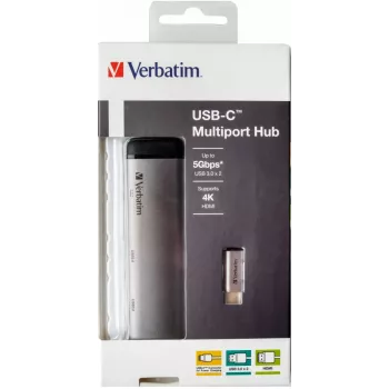 Verbatim 49140 Laptop-Dock/Port-Replikator USB 3.2 Gen 1 (3.1 Gen 1) Type-C