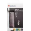 Verbatim 49141 Laptop-Dock/Port-Replikator USB 3.2 Gen 1 (3.1 Gen 1) Typ-C Schwarz, Silber