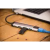 Verbatim 49141 Laptop-Dock/Port-Replikator USB 3.2 Gen 1 (3.1 Gen 1) Typ-C Schwarz, Silber