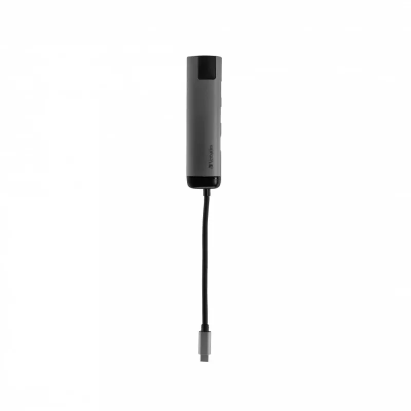 Verbatim 49141 Laptop-Dock/Port-Replikator USB 3.2 Gen 1 (3.1 Gen 1) Typ-C Schwarz, Silber